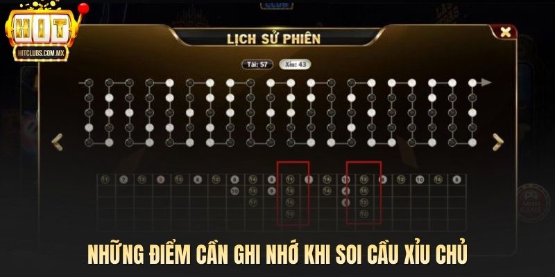 Những điểm cần ghi nhớ khi soi cầu xỉu chủ